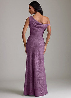 Azazie Emerson Bridesmaid Dresses Wisteria Mermaid Off the Shoulder Floral Burnout Dress image6