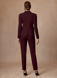 front Whitney Cabernet Structured Stretch Blazer