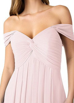Azazie Kaitlynn Abiti da Damigella Abito Convertibile Impero in Chiffon Increspato Rosa Rossore image5