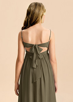 Azazie Zeya Junior Willow Green A-Line Chiffon Dress image7