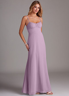 Azazie Breonna Bridesmaid Dresses Wisteria A-Line Sweetheart Neckline Chiffon Dress image4