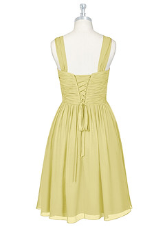 Azazie Angie Abiti da Damigella Abito A-Line in Chiffon Corsetto Sorbetto Al Limone image9