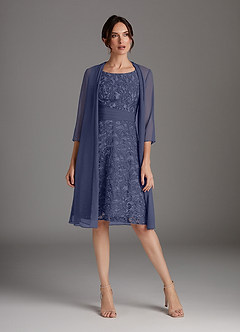 Azazie Beth Mother of the Bride Dresses Stormy A-Line Scoop Sequins Chiffon Dress image2