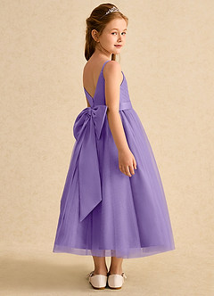 Azazie Patootie vestidos de niña de las flores Vestido de Tahití de Tul de Corte En A con Tirante Espagueti image2