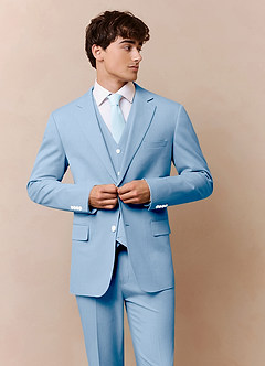 front James Azul Cielo Traje de 3 piezas