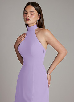 Azazie Myra Brudtärnklänningar Klä av A-Linje i Chiffong Hög hals Lila image3