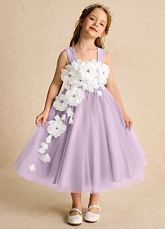 Azazie Dovey Flower Girl Klänningar Klänning Balklänning i Tyll Rosett image2