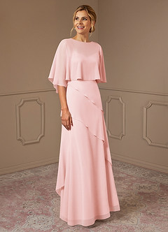 Azazie Bowie Mother of the Bride Dresses Blushing Pink A-Line Chiffon Dress image2