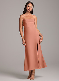 Azazie Saige Jurken voor bruidsmeisjes Converteerbaar Jurk van Chiffon met Kolom Off the Shoulder Meer Gesneden image7