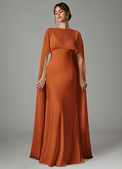 Azazie Stefania Brudtärnklänningar Klä av A-Linje i Stretch Satin Kanel image1