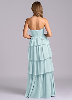 Azazie Faye Bridesmaid Dresses Sea Glass A-Line Sweetheart Neckline Chiffon Dress image7