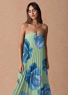 Robe Longue Lime Floral Nahla image5