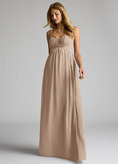 Azazie Llana Maternity Bridesmaid Dresses A-Line Chiffon Floor-Length Dress image3