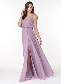 Azazie Lupe Bridesmaid Dresses A-Line Scoop Blouson Chiffon Floor-Length Dress image3