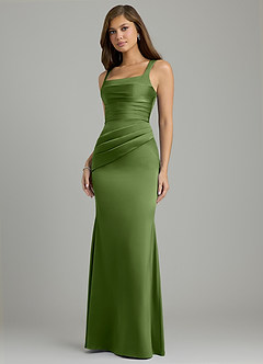Azazie Vada Bridesmaid Dresses Juniper Mermaid Corset Stretch Satin Dress image3