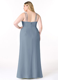 Azazie Leo Bridesmaid Dresses Twilight Mermaid V-Neck Pleated Chiffon Dress image8