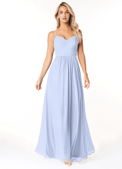 Azazie Lisbon Bridesmaid Dresses Ice A-Line Sweetheart Neckline Chiffon Dress image5