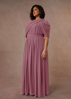 Azazie Olena Mother of the Bride Dresses Vintage Mauve A-Line Sequins Chiffon Dress image9