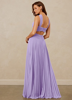 Christian Siriano Bridal for Azazie 1009 Bridesmaid Dresses Lilac A-Line Pleated Chiffon Dress image3