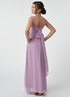 Azazie Kora Junior Wisteria A-Line Pleated Chiffon Dress image4