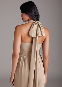 Azazie Lamara Brautjungfernkleider Wandelbar Schulterfrei Chiffon Overall/Jumpsuit Taupe image10