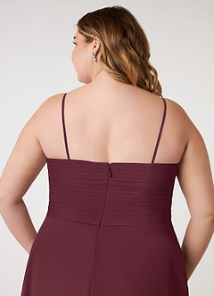 Azazie Arabella Allure Bridesmaid Dresses Cabernet A-Line Sweetheart Neckline Chiffon Convertible Dress image15