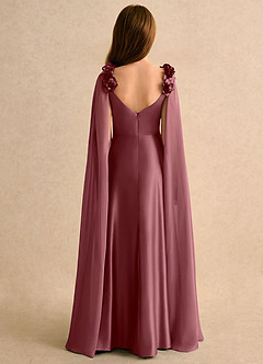 Azazie Rosita Girls Formal Flower Girl Klänningar Klä A-Line i Stretch Satin Plisserad image2