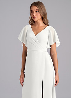 Azazie Ambrosia Šaty pro družičky A-Line Plisovaný Šifón Délka podlahy Šaty image7