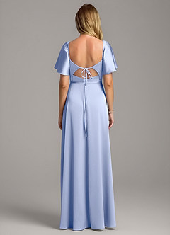 Azazie Chloe Bridesmaid Dresses Ice A-Line Sweetheart Neckline Stretch Satin Dress image3