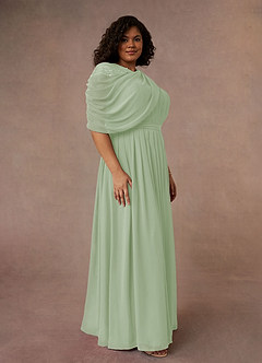Azazie Olena Mother of the Bride Dresses Dusty Sage A-Line Sequins Chiffon Dress image8