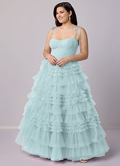 Barbie ♥ Azazie Bridesmaid Dresses Mist A-Line Sweetheart Neckline Tulle Dress image8