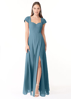 Azazie Hainsly Final Sale Bermuda A-Line Sweetheart Neckline Chiffon Dress image1