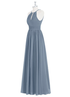 Azazie Cherish Bridesmaid Dresses Twilight A-Line Pleated Chiffon Dress image8