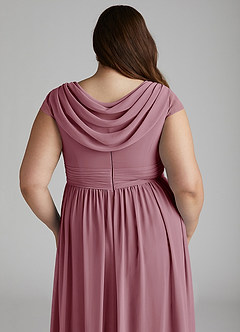 Azazie Organa Bridesmaid Dresses Vintage Mauve A-Line Pleated Chiffon Dress image12