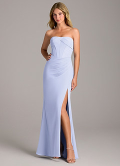 Azazie Chantel Bridesmaid Dresses Lavender Sheath Strapless Chiffon Convertible Dress image3