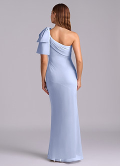 Azazie Yuanna Bridesmaid Dresses Ice Mermaid One Shoulder Chiffon Dress image2