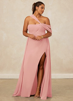 Christian Siriano Bridal for Azazie 1014 Bridesmaid Dresses Rosette A-Line Off the Shoulder Chiffon Dress image13