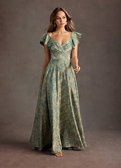 Leilani Platinum Teal Maxi Dress image3