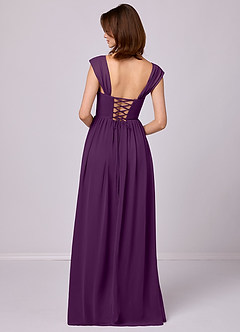 Barbie ♥ Azazie Bridesmaid Dresses Grape A-Line Corset Chiffon Dress image6