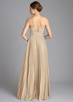 Azazie Mariana Bridesmaid Dresses Champagne A-Line Strapless Chiffon Dress image5