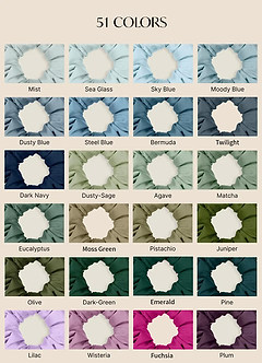 front Farblich passendes Brautjungfern-Scrunchie-Set aus Stretch-Satin in Übergröße