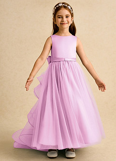 Azazie Lior Flower Girl Klänningar Klänning Balklänning i Tyll Plisserad image6