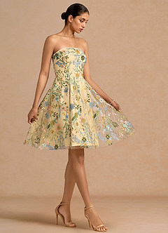 Evangeline Lemon Multi Mini Dress image3