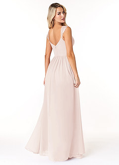 Azazie Cleobella Bridesmaid Dresses Rose Petal A-Line Sweetheart Lace Chiffon Dress image5