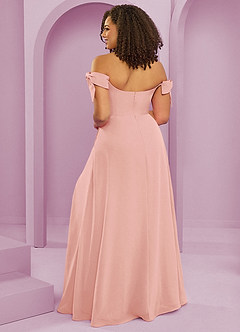 Barbie ♥ Azazie Bridesmaid Dresses Rosette A-Line Off the Shoulder Chiffon Convertible Dress image8