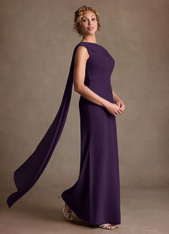 Azazie Bassi vestidos de madre de la novia Vestido de Ciruela de Malla de Corte Sirena con Vestidos sin tirantes image3