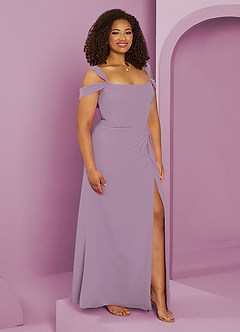 Barbie ♥ Azazie Jurken voor bruidsmeisjes Jurk van Chiffon met A-Lijn Off the Shoulder Blauweregen image10