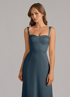 Azazie Amaris Bridesmaid Dresses Twilight A-Line Corset Stretch Satin Dress image5