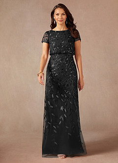 Azazie Lehi vestidos de madre de la novia Vestido de Negro de Lentejuelas de Corte En A image4