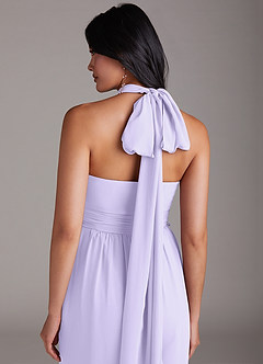 Azazie Lamara Vestidos de damas de honor Lila de Gasa de Mono Convertible con Vestidos sin tirantes image10